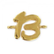 Separador cifra 15x21 mm Dorado con oro fino x1|raw }}