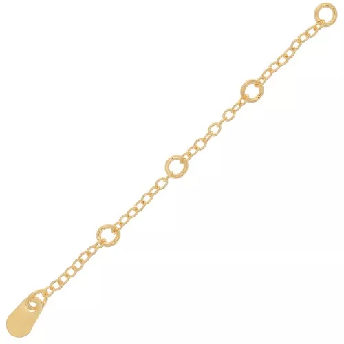 Cadena de prolongación 4 anillos abiertos - Malla Forçat 60 mm - Dorado x1
