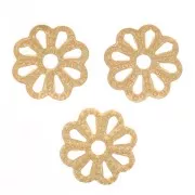 Casquillas filigranadas de 6 mm - Dorado con oro x20