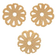 Casquillas filigranadas de 7 mm - Dorado con oro fino x20