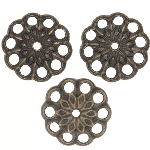 Casquillas filigranadas de 10 mm - Bronze x20