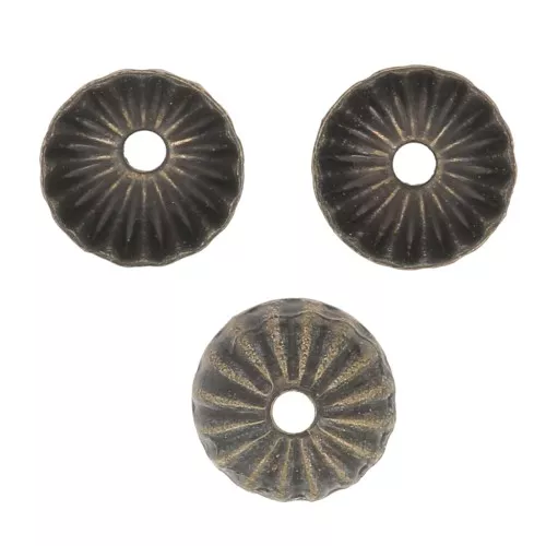 Casquillas a rayas 5 mm Bronze x20
