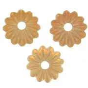 Casquillas a rayas 6 mm - Dorado con oro fino x20