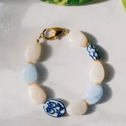 Casquillas a rayas 6 mm - Dorado con oro fino x20