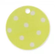 Cequí imprimido 20 mm Lunares Amarillo x1