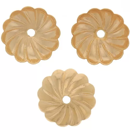 Casquillas a rayas 9 mm - Dorado con oro fino x20