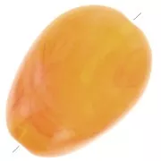 Cuentas acrílicas irregulares planas 18x13 mm - Ámbar jaspeado x10