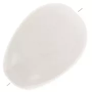 Cuentas acrílicas planas irregulares 18x13 mm - Crema jaspeado x10