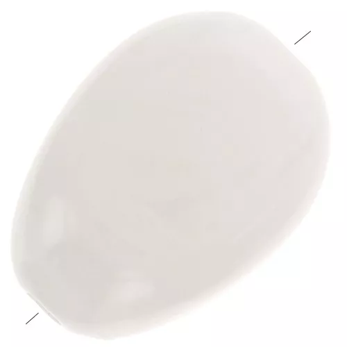 Cuentas acrílicas planas irregulares 18x13 mm - Crema jaspeado x10