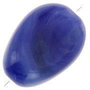 Cuentas acrílicas planas irregulares 18x13 mm - Azul marino jaspeado x10