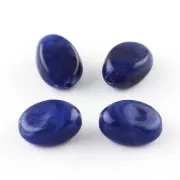 Cuentas acrílicas planas irregulares 18x13 mm - Azul marino jaspeado x10