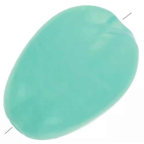 Cuentas acrílicas planas irregulares 18x13 mm - Turquesa Verde Jaspeado x10