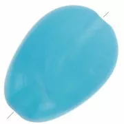 Cuentas acrílicas planas irregulares 18x13 mm - Azul jaspeado x10