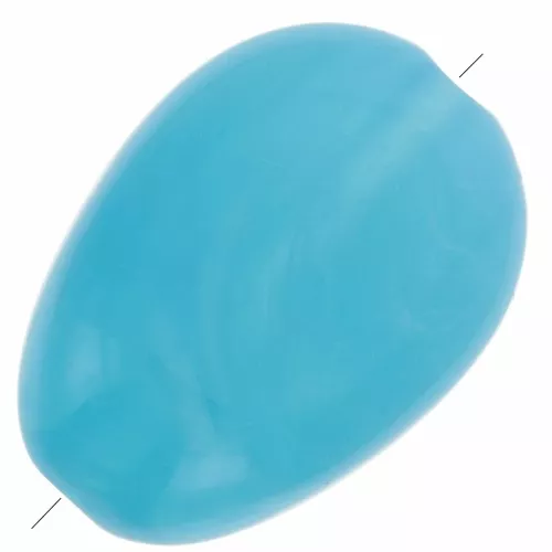 Cuentas acrílicas planas irregulares 18x13 mm - Azul jaspeado x10