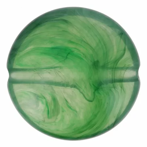 Cuentas planas redondas de acrílico 22 mm Vert Marbré x6