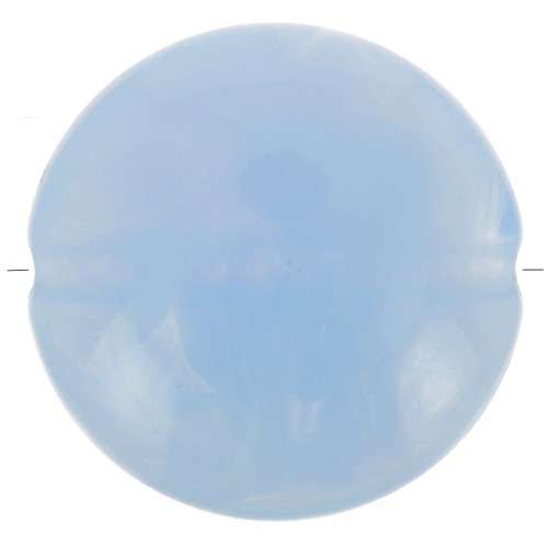 Cuentas planas redondas de acrílico 22 mm Bleu gris Marbré x6