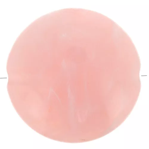 Cuentas planas redondas de acrílico 22 mm Rosa Melocotón Jaspeado x6