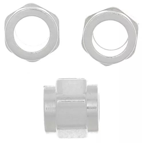 Cuenta pasante 5x5 mm con agujero grande - Plata 925 x1