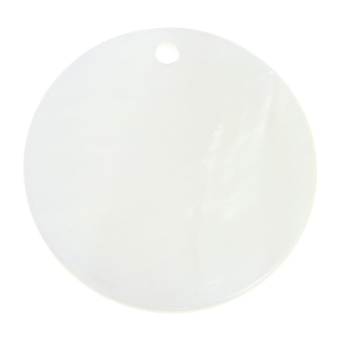 Cequí redondo de Nácar 30 mm Natural x1