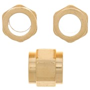 Cuenta pasante 5x5 mm con agujero grande - Plata 925 Dorado con oro finox x1