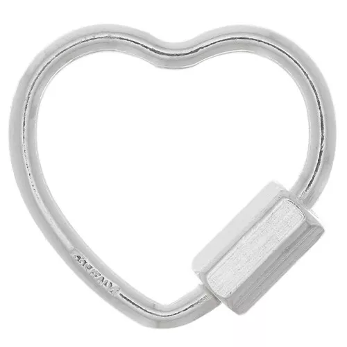 Cierre de corazón 15x16 mm - Plata 925 x1