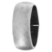 Cuenta pasante 12x5 mm plateado envejecido x1