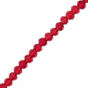 Redondas aplanadas facetadas 3x2,5 mm - Light Siam x41cm