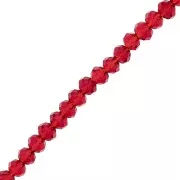 Redondas aplanadas facetadas 3x2,5 mm - Light Siam x41cm