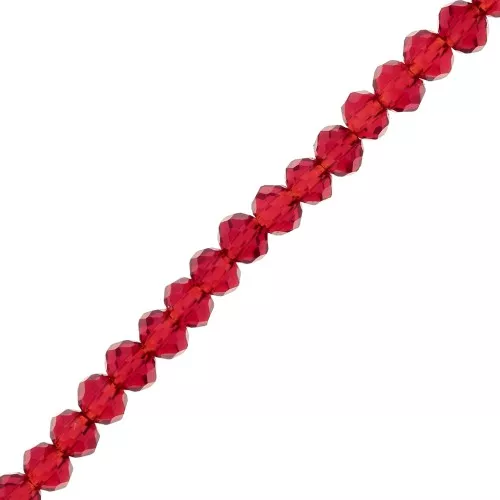 Redondas aplanadas facetadas 3x2,5 mm - Light Siam x41cm