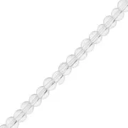 Cuentas de cristal redondas de 3,5 mm - Transparentes x 30 cm