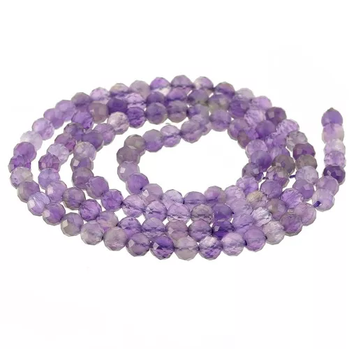 Cuenta Redondas facetadas 3.5 mm - Amethyste x39cm