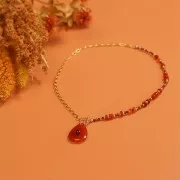 Cuentas facetadas redondas 3mm - Granate x37cm