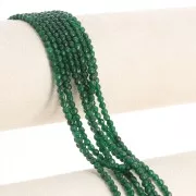 Cuenta Redondas facetadas 3 mm - Jade verte x37cm