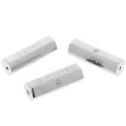 Cuenta cilíndrica con mensaje Happy Dreamer con óxido de zirconio 26x9 mm - Acero inoxidable 304