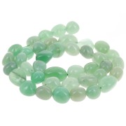 Cuentas irregulares nuggets 9 - 11 mm piedra preciosa - Aventurina x40cm