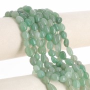 Cuentas irregulares nuggets 9 - 11 mm piedra preciosa - Aventurina x40cm