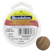 Hilo de Acero 19 hebras 0.46 mm - Beadalon - Bronce x9,2 m|raw }}