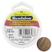 Hilo de Acero 19 hebras 0.46 mm - Beadalon - Bronce x9,2 m