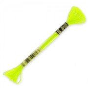 Hilo para bordar DMC Mouliné Efecto Luz Amarillo Flúor (980) x8m