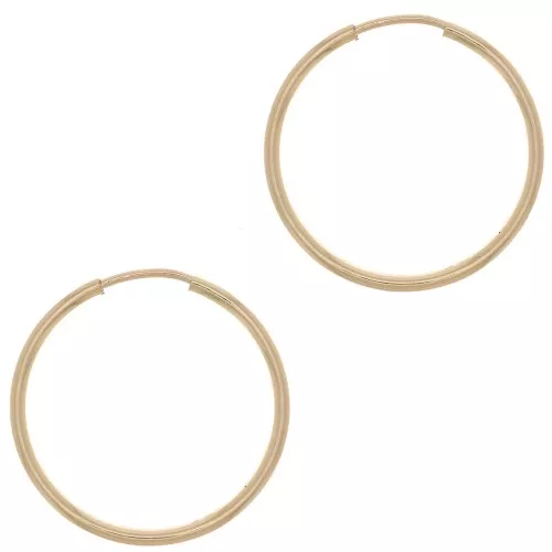 Aros de pendientes 21mm - Gold filled x2