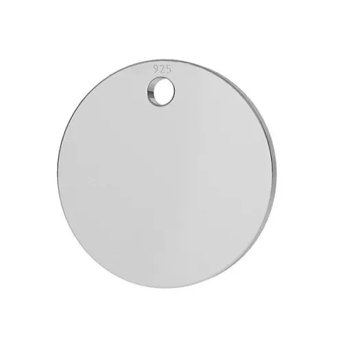 Colgante de medalla de 10 mm para grabar - Plata 925 x1