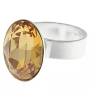 Anillo ajustable para cabujón PureCrystal 4120 18x13 mm entre 54 y 58 - Plata 925