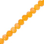 Redondas planas facetadas 4x3.5 mm Topaz AB x44cm|raw }}