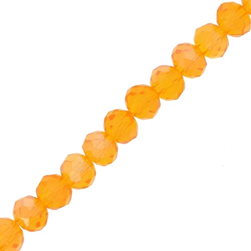 Redondas planas facetadas 4x3.5 mm Topaz AB x44cm