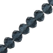 Redondas planas facetadas 4.5x3.5 mm Dark Montana x40cm|raw }}