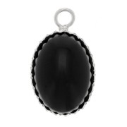 Engaste colgante ovalado para cabujón 10x8 mm - Plata 925 x1