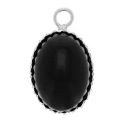Engaste colgante ovalado para cabujón 10x8 mm - Plata 925 x1