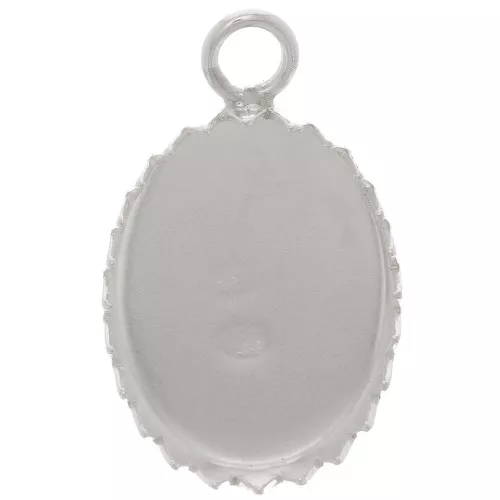 Engaste colgante ovalado para cabujón 14x10mm - Plata 925 x1