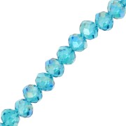 Redondas planas facetadas 4x3.5 mm Indicolite AB x40cm|raw }}