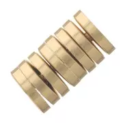 Cuentas redondas Heishi - Discos planos perforados 5x1 mm - Chapado en oro x50